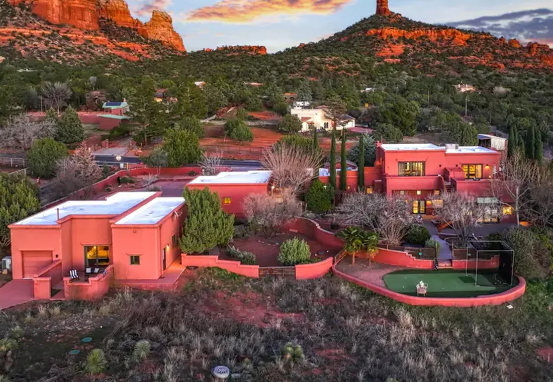The main house of the estate in West Sedona