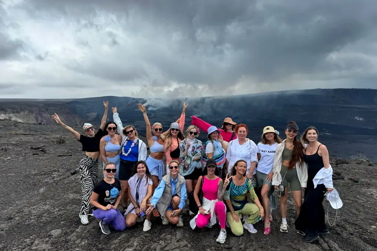 A group with Lexa at the Ohana retreat in Hawaii
