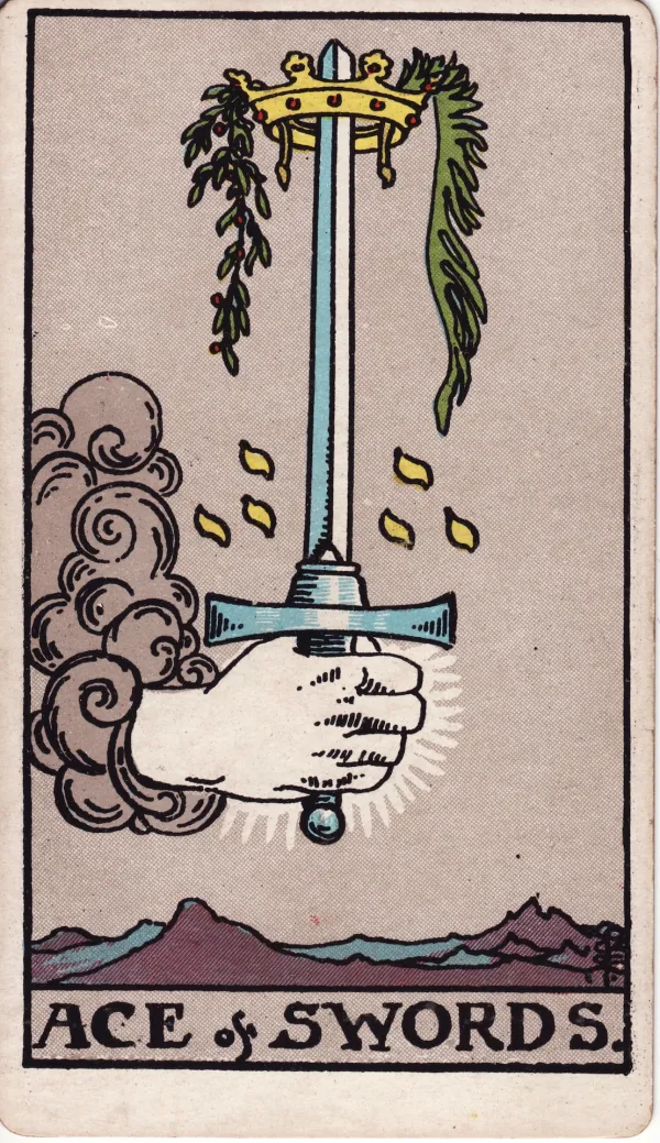Ace of Swords, the Rider Waite Smith scan