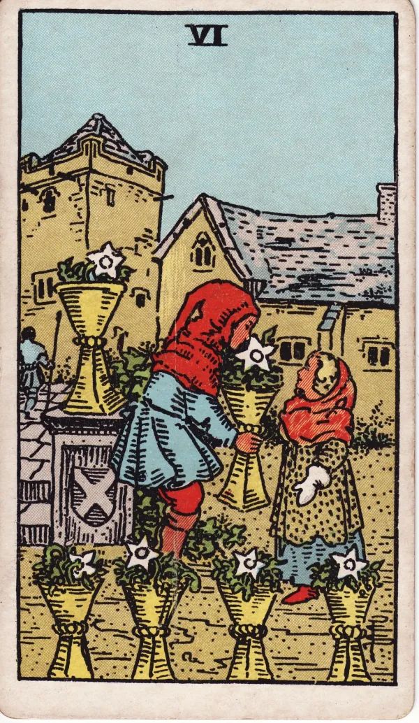 A card turned face up in this position